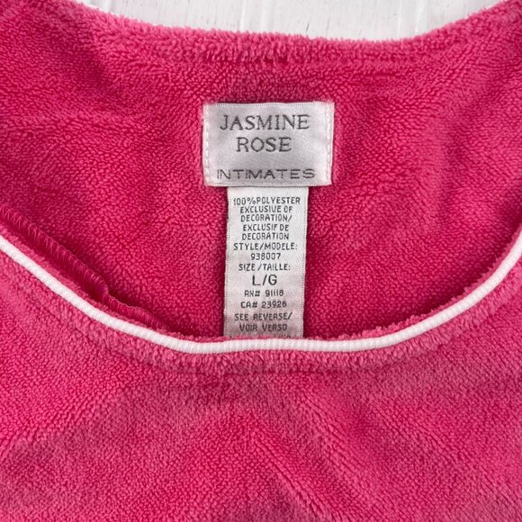 Jasmine Rose Intimates Women's size Large 2 pc set Pink Terry Cloth NWT - Picture 6 of 11
